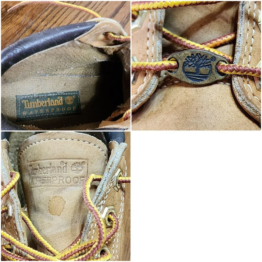 Timberland Boots Mens Size 7.5 Brown Leather 10348 Waterproof Ankle Work USA